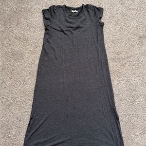 Madewell Charcoal Tee Midi Dress